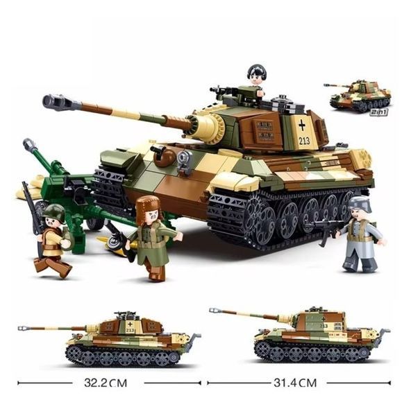 Конструктор немецкий танк королевский Тигр вторая мировая война 930 деталей B0980 фото