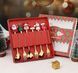 Новорічний різдвяний набір десертних приладів Merry Christmas 6 штук 2794440469 фото 2