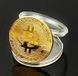 Сувенір золота монета Біткоїн Bitcoin на удачу золота у пластиковому боксі copy_2561991374 фото 2