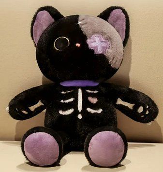 Мягкая детская плюшевая игрушка готический чёрный кот котик 36 cм 2496428762 фото