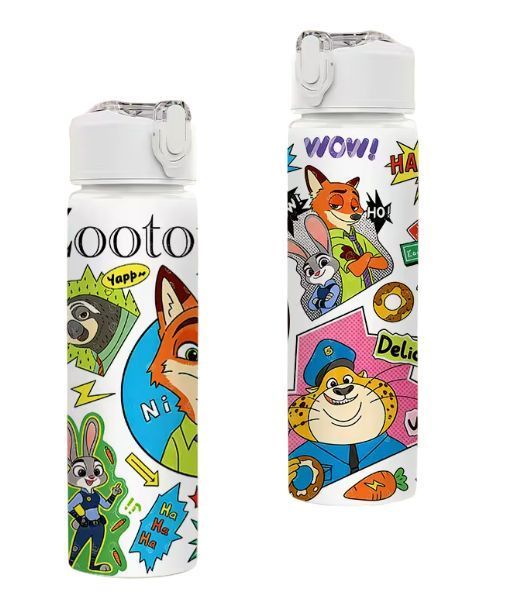 Дитяча пляшка для води з трубочкою Зоотопія Zootopia Зверополіс 750 мл 2928073611 фото