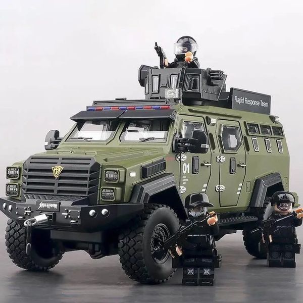 Моделька металлическая машинка военный броневик со световыми эффектам 1:24 2659010218 фото