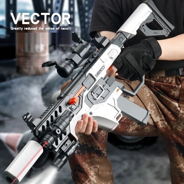 Игрушечный пистолет-пулемет Вектор Vector стреляет пластиковыми мягкими ева пулями электрический 78 фото