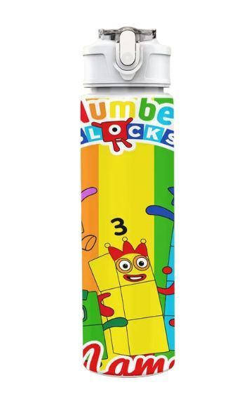 Дитяча пляшка для води з трубочкою Numberblocks 750 мл 2988972241 фото