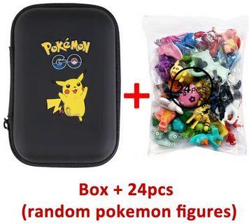 Бокс пенал із фігурками Покемон Pokemon 24 рандомні фігурки чорний 2814442734 фото
