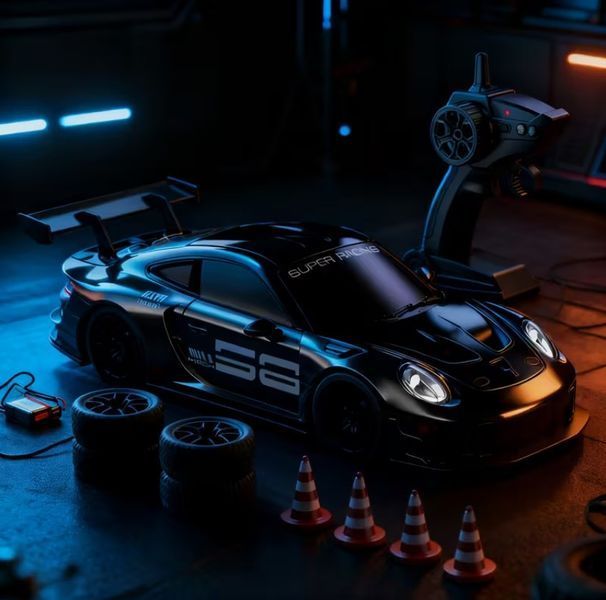 Іграшкова спортивна гоночна дріфт машинка на радіокеруванні Порш PORSCHE 4WD 2929768855 фото