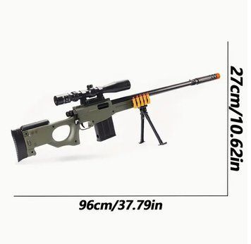 Игрушечная мини снайперская винтовка AWM с оптическим прицелом 232 фото