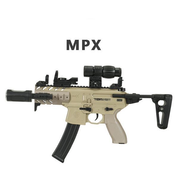 Іграшковий великий преміальний електричний автомат МР5К MPX стріляє гідрогелевими орбізами з трассером 0000425 фото