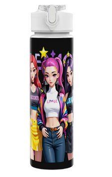 Детская бутылочка для воды с трубочкой Кейпоп охотницы на демонов KPop Demon Hunters 750 мл 2909896159 фото
