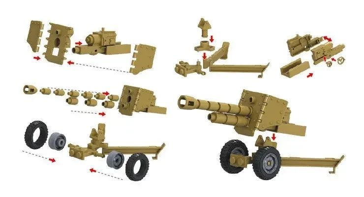 Конструктор пушка вторая мировая война для мини фигурок 3114298175 фото