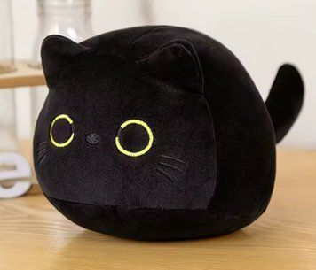 Мягкая детская плюшевая игрушка чёрный кот котик 17 cм 2769053573 фото