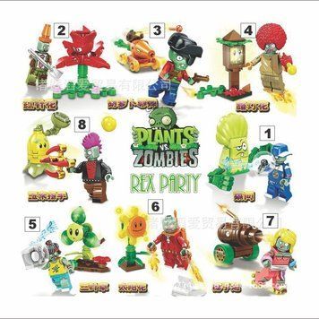 Конструктор набір фігурок рослини проти зомбі Plants vs Zombies для лего 2030091597 фото