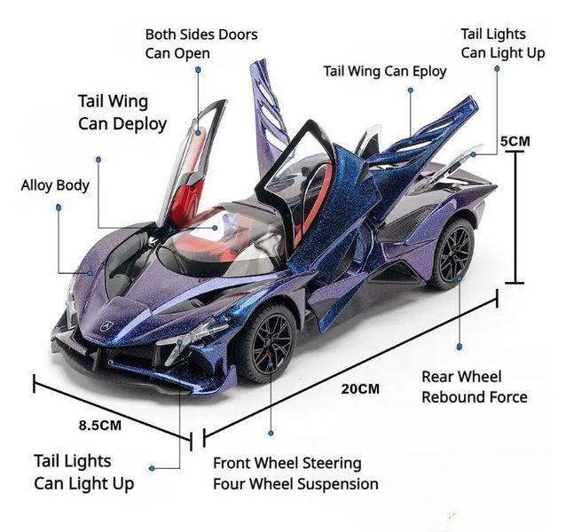 Моделька спортивна гоночна машинка Apollo EVO 2660561612 фото