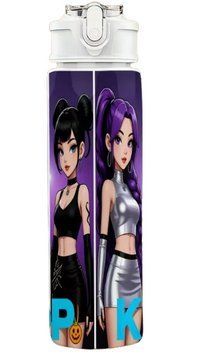Детская бутылочка для воды с трубочкой Кейпоп охотницы на демонов KPop Demon Hunters 750 мл 3028088637 фото