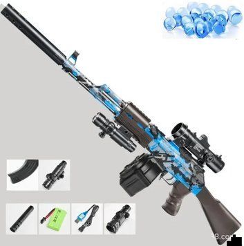 Игрушечный электрический автомат Калашникова ак47 на орбизах 147 фото