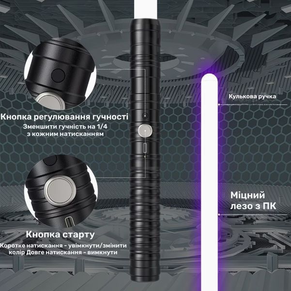 Іграшковий LED лазерний меч з підсвіткою зоряні війни 2999257037 фото