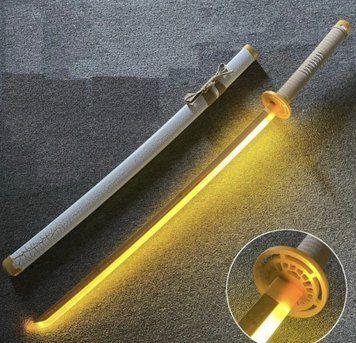 Іграшкова катана що світиться LED меч Ван піс клинок розсікаючий демонів вбивця демонів 104 см L71 фото