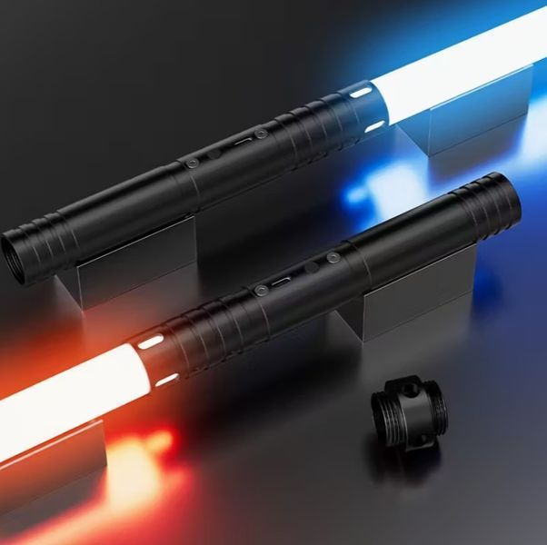 Большой игрушечный двойной светящийся LED лазерный меч звёздные войны 150 см  nk12 фото