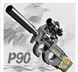 Игрушечный пластиковый механический автомат винтовка P90 стреляет мягкими пулями 91 фото 2